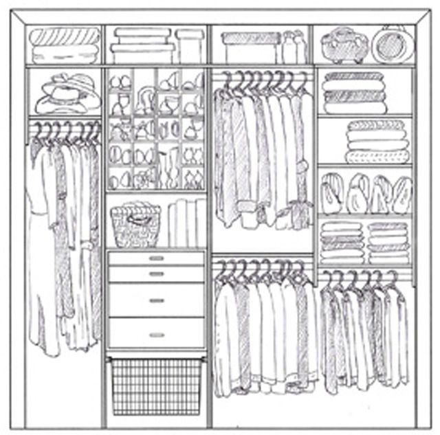 640x633 Closet Design Drawing Images To Meet The Needs Of It's Occupant - Closet Drawings