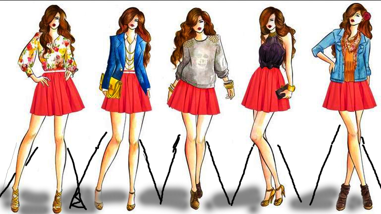 1280x720 fashion design drawing fashion style drawing dress design - Clothes Design Drawing