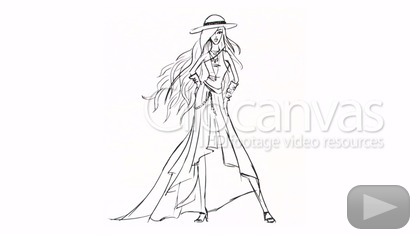 420x236 Fashion Sketch Drawing Stock Footage - Clothes Drawing