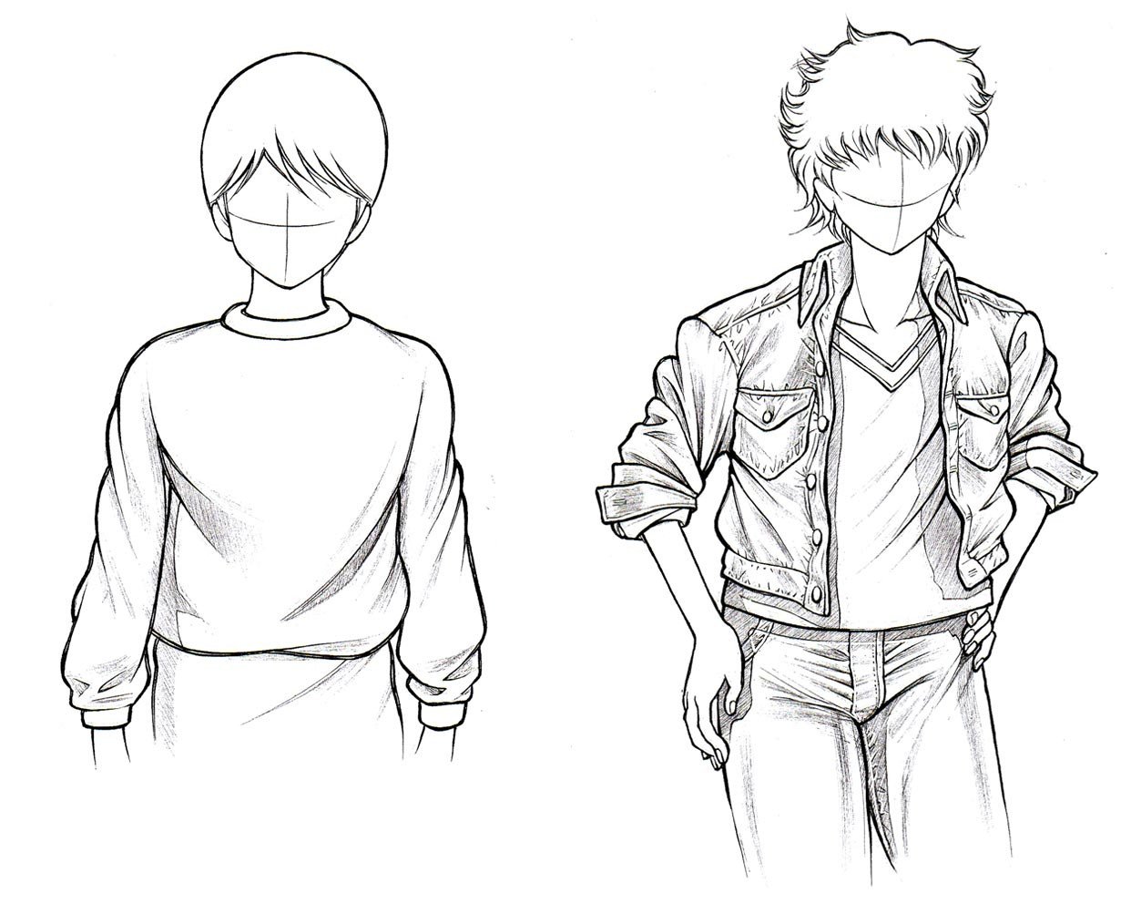 1242x1003 How To Draw Clothes - Clothes Drawing