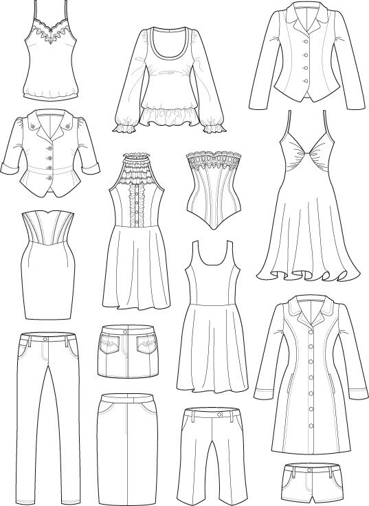 537x736 Clothing Drawing, Pencil, Sketch, Colorful, Realistic Art Images - Clothes Drawing