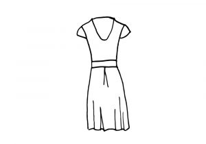 300x210 Drawing Of Clothes Set Of Clothes For Women Pen Sketch Converted - Clothesline Drawing