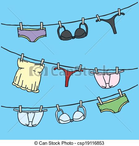 450x470 cartoon drawings of ladies in panties vector - Clothesline Drawing