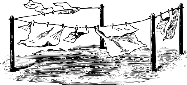 600x274 Clothes Line Clip Art - Clothesline Drawing