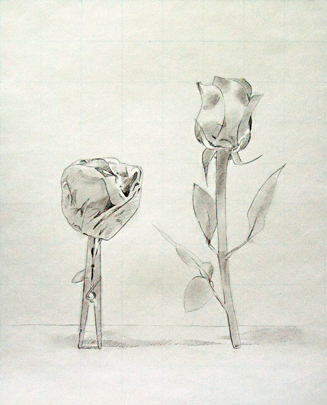 646x800 Clothespin Imposter Drawing My Life In Pencils Paint - Clothespin Drawing