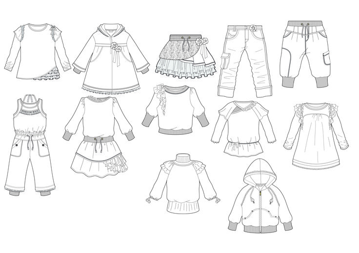 736x520 Dress Sketch Template - Clothing Drawing Templates