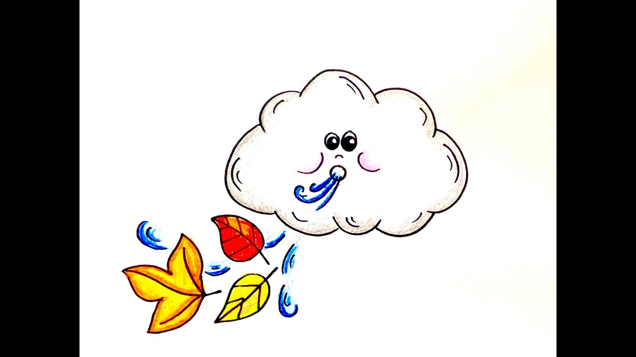 1280x720 drawing lesson how to draw a windy day cloud - Cloud Cartoon Drawing