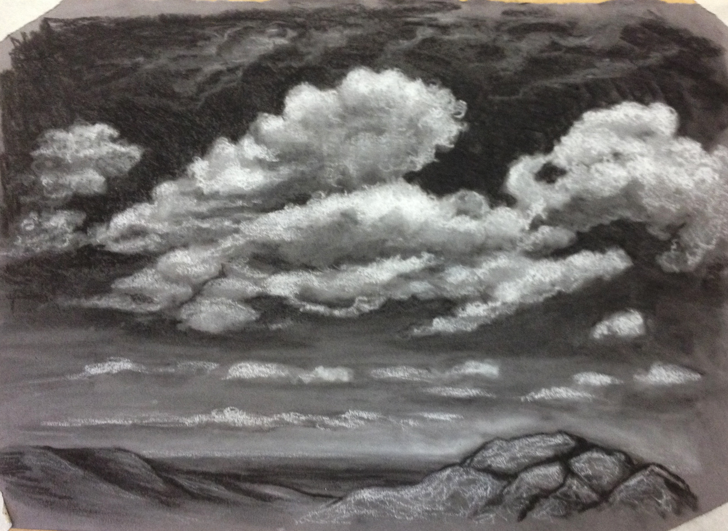 2512x1832 Drawing Clouds In Charcoal Touchpaper Drawing Tips - Cloud Drawing