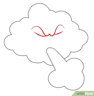 400x412 How To Draw A Blowing Cloud Steps - Cloud Drawing Images