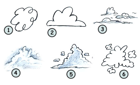 450x274 How To Draw Cartoon Clouds - Cloud Drawing Images