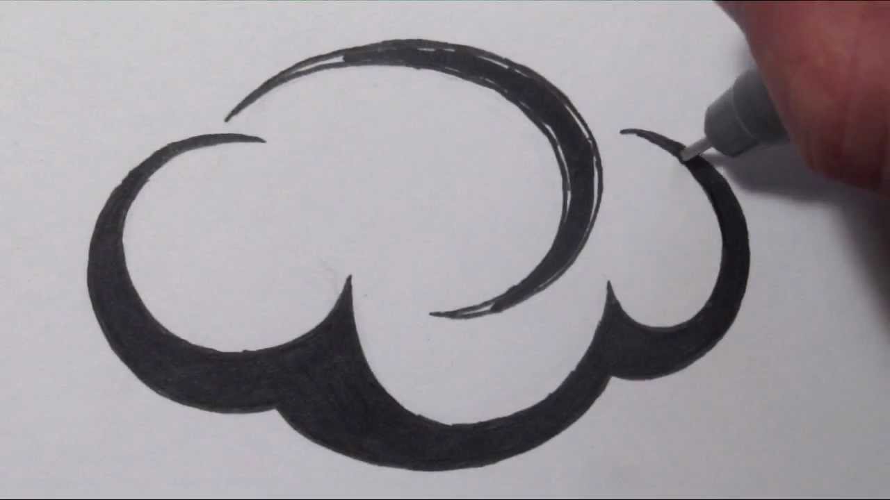 1280x720 How To Draw Clouds - Cloud Drawing Tattoo