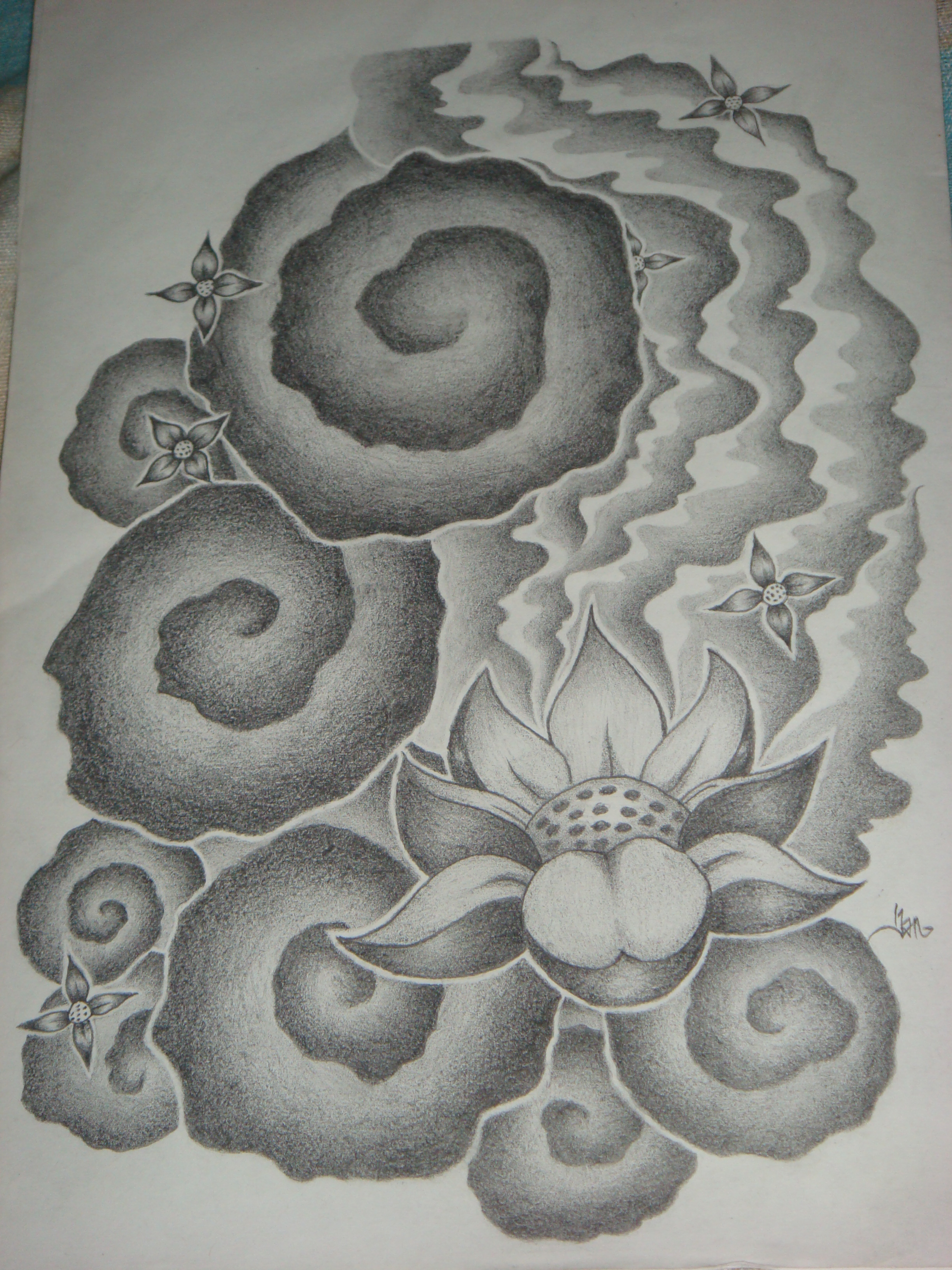 2448x3264 oriental babsartampink - Cloud Drawing Tattoo.