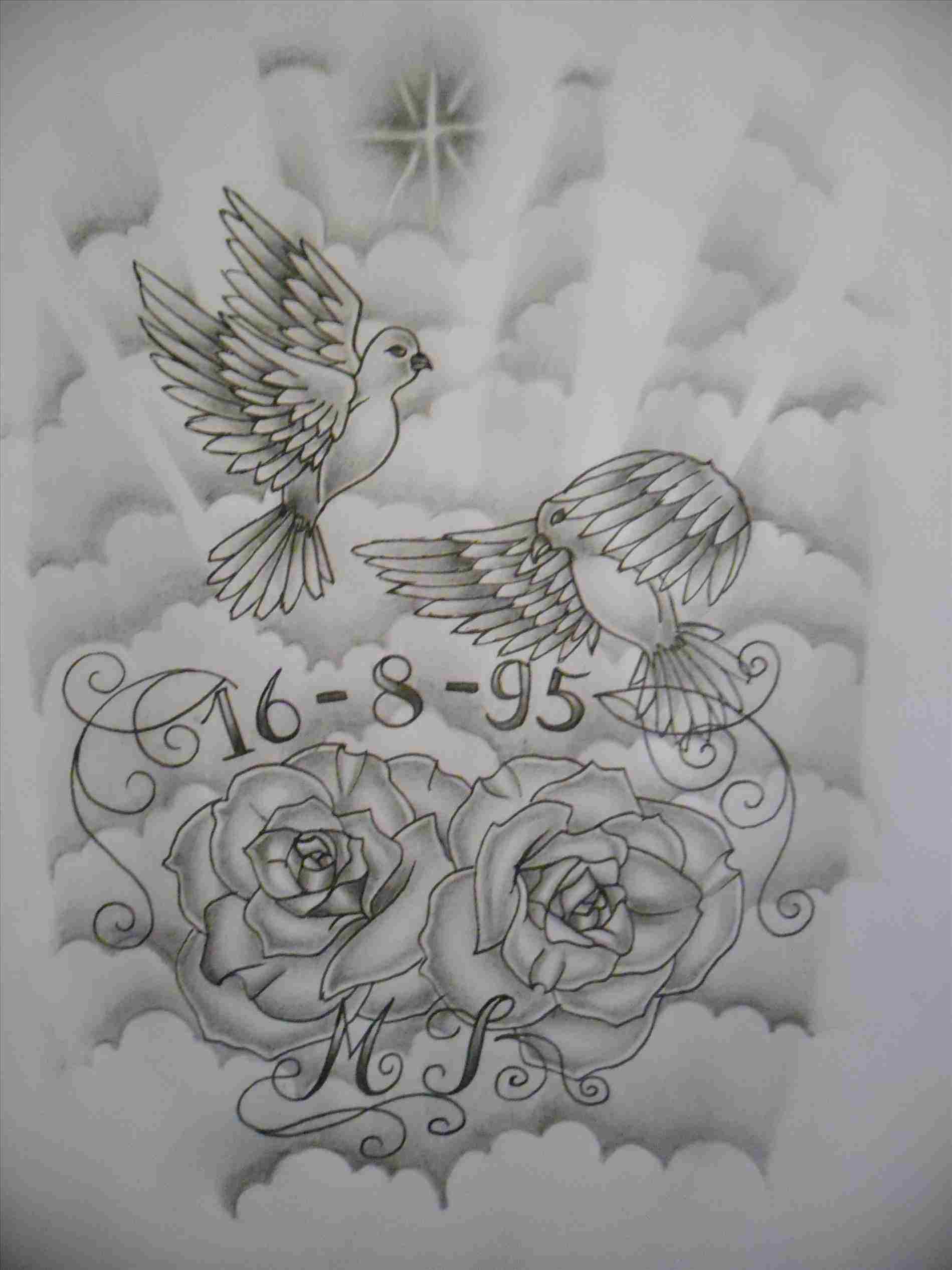 Cloud Drawing Dove For Free Download - Cloud Drawing Tattoo. 