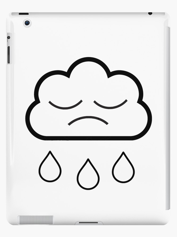 750x1000 Tumblr Sad Face Cloud Aesthetic Ipad Cases Skins - Cloud Drawing Tumblr