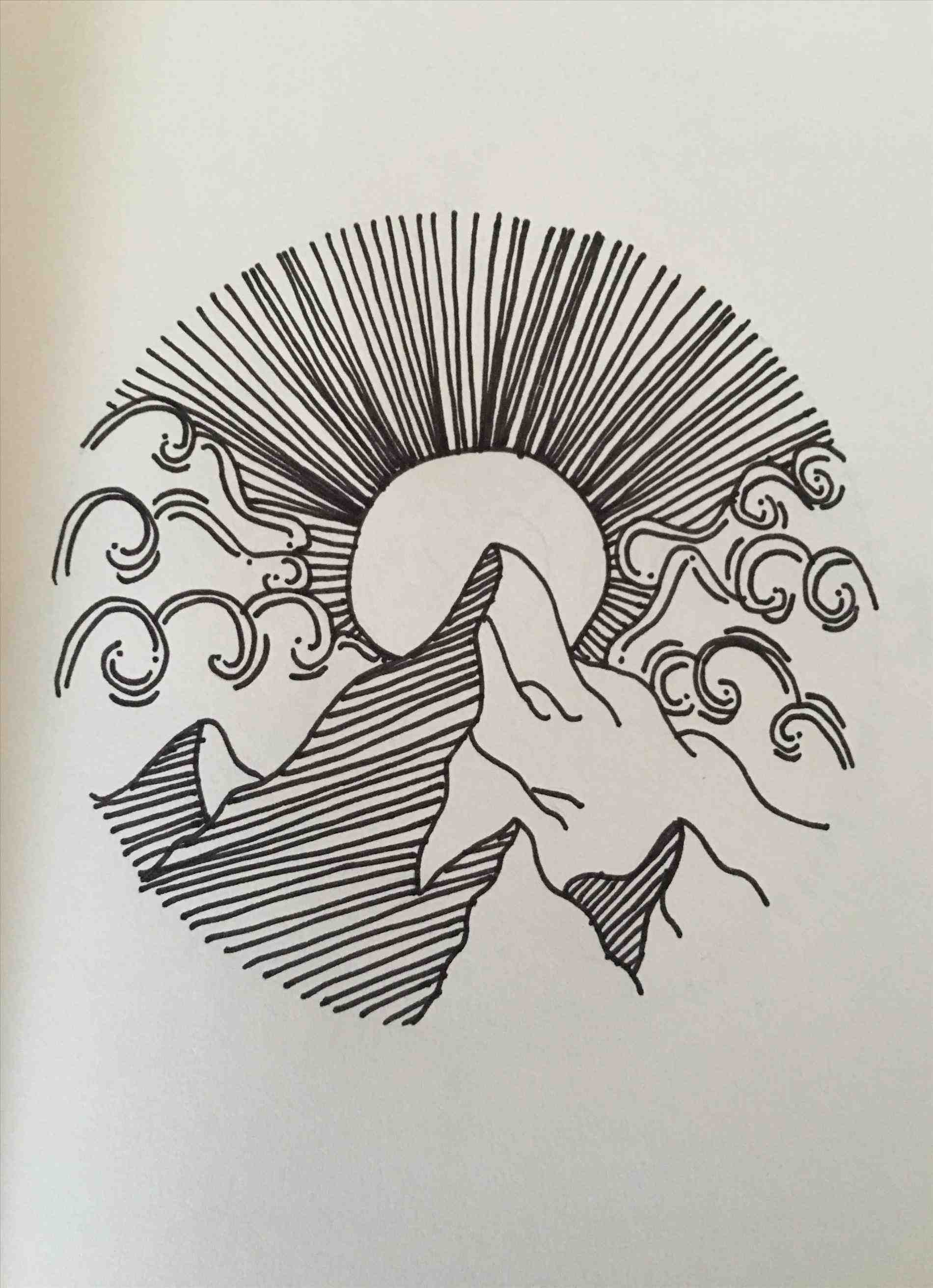 1900x2623 Mountains Sketch Tumblr - Cloud Drawing Tumblr