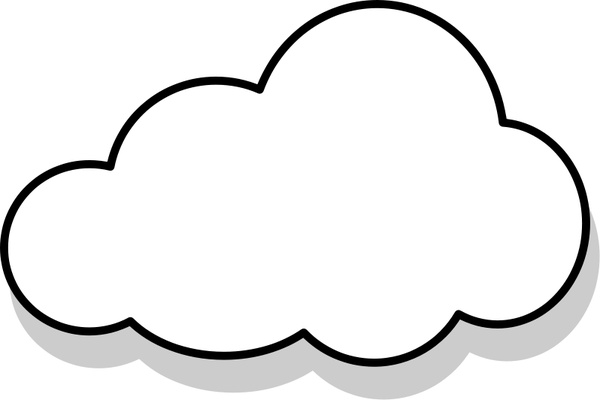 600x400 Nuage Cloud Free Vector In Open Office Drawing - Cloud Line Drawing