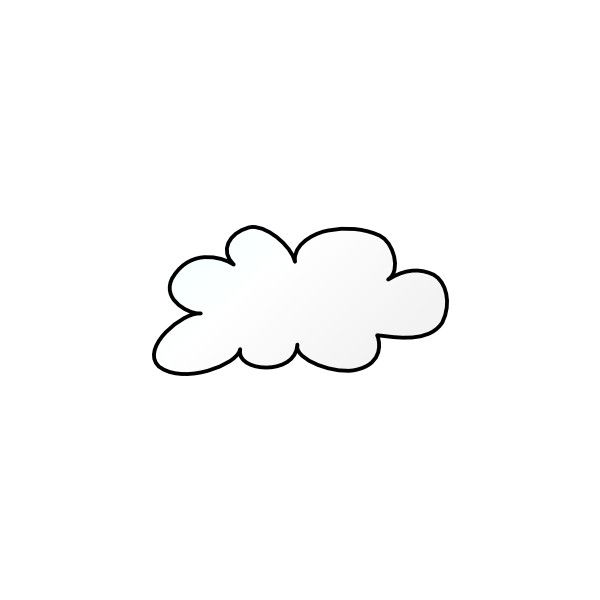 600x600 cloud outline liked on polyvore featuring fillers, doodles - Cloud Outline Drawing