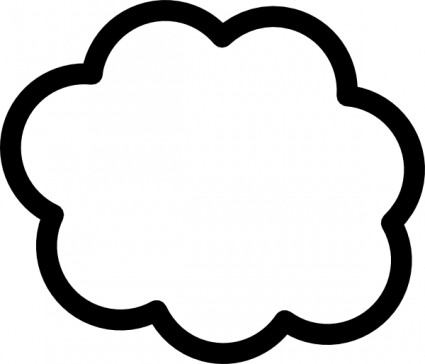 425x364 Best Cloud Clip Art - Cloud Outline Drawing
