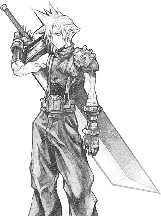 523x700 Cloud Strife Drawing - Cloud Strife Drawing