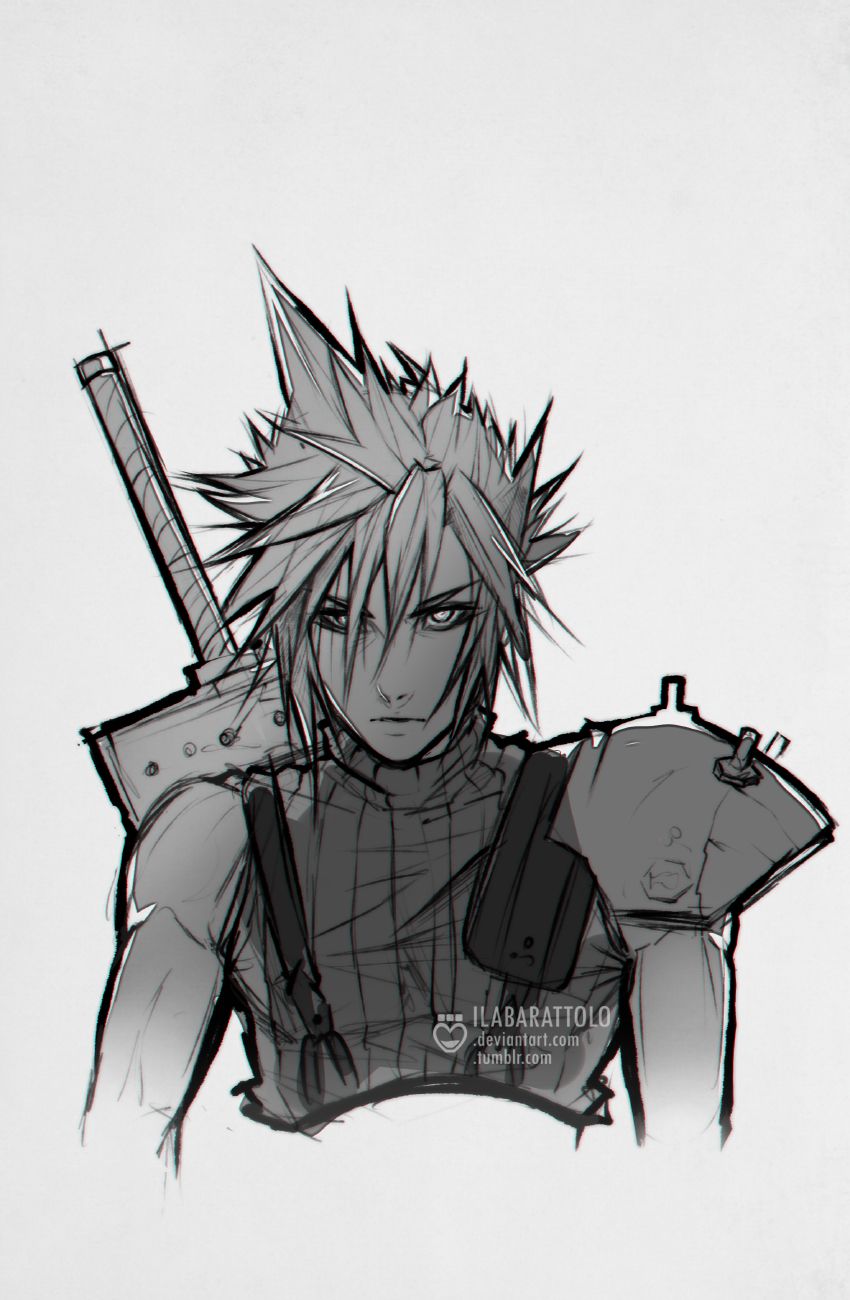 850x1300 Live And Learn Love And Learn - Cloud Strife Drawing