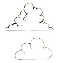 200x207 Drawn Clouds Easy - Clouds Drawing For Kids