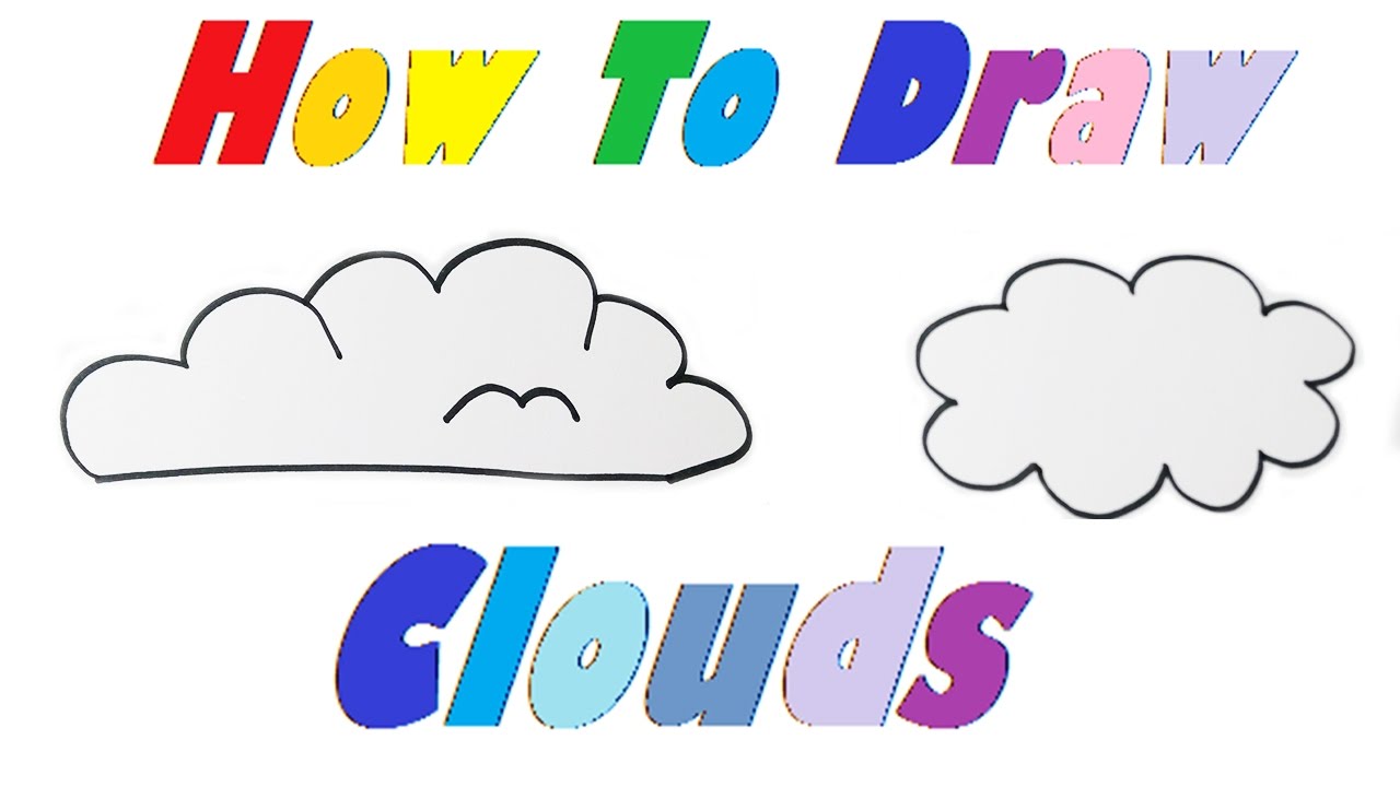 1280x720 Very Easy - Clouds Drawing For Kids