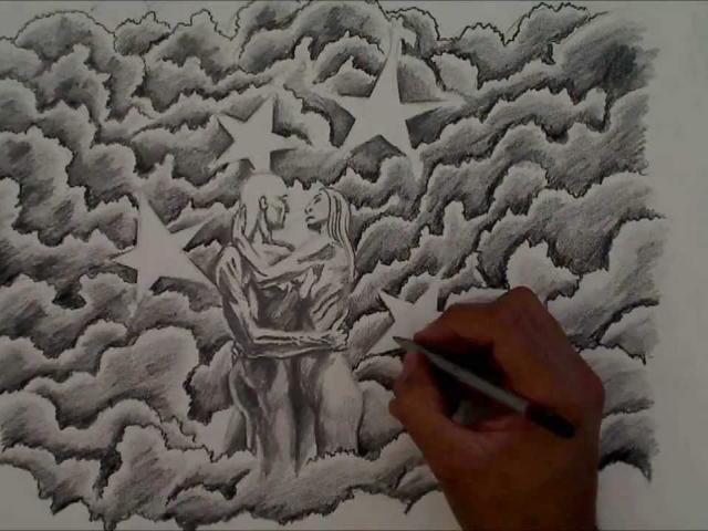 640x480 Drawn Clouds Tattoo - Clouds Tattoo Drawing