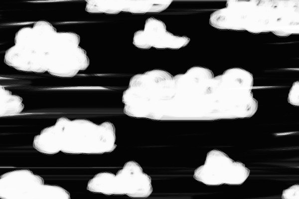 600x400 Cloudy Day A Black White Speedpaint Drawing - Cloudy Day Drawing