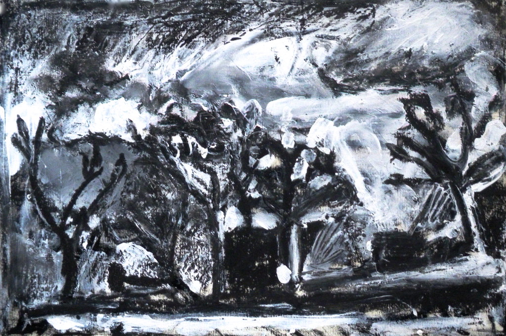 1024x681 Cloudy Dayglasgow Landscape Drawingpastel Graham Mcgivern - Cloudy Day Drawing