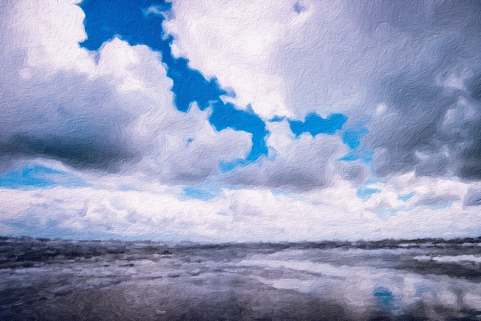 960x640 free photo minnesota art drawing clouds sky lake painting - Cloudy Sky Drawing