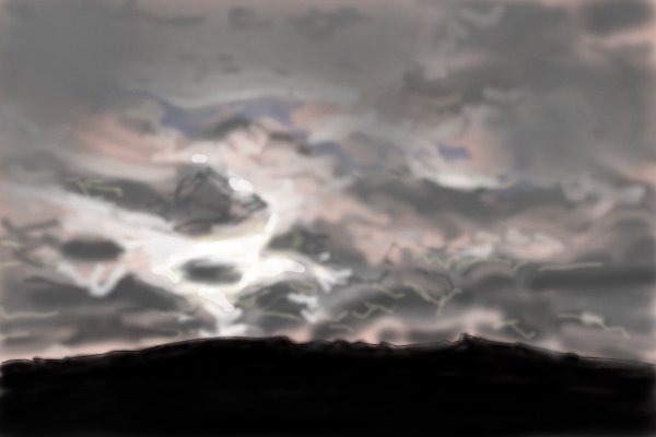 600x400 some cloudy sky a landscape speedpaint drawing - Cloudy Sky Drawing