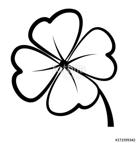 479x500 Clover Leaf Drawing Shape Stock Image And Royalty Free Vector - Clover Leaf Drawing