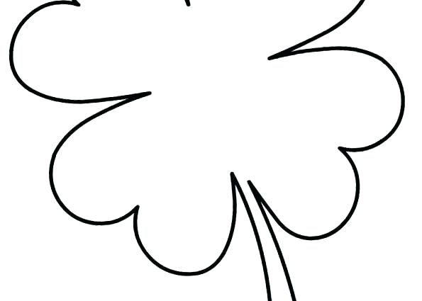595x425 Coloring Pages For Boys Printable Disney Adults Free Clover Leaf - Clover Leaf Drawing