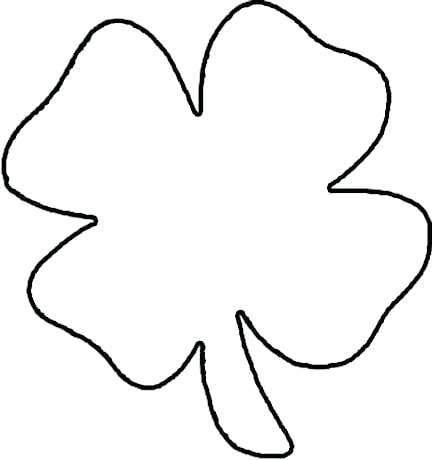 432x460 Crazy Clover Leaf Coloring - Clover Leaf Drawing