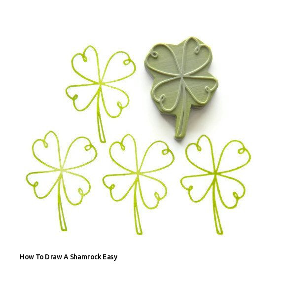 570x570 how to draw a shamrock easy clover leaf drawing - Clover Leaf Drawing
