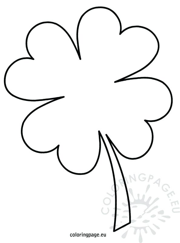 595x804 Clover Leaf Coloring - Clover Leaf Drawing
