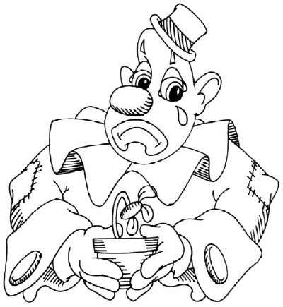 400x435 How To Draw A Sad Clown Cartoon Howstuffworks - Clown Cartoon Drawing