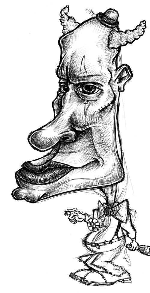 500x975 cartoon sketch of an evil clown coghill cartooning cartoon - Clown Cartoon Drawing