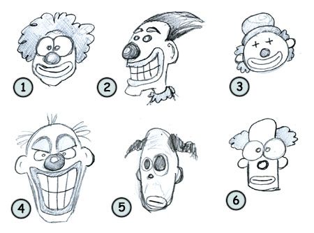 450x334 How To Draw Cartoon Clowns In I Con Draw! I Con Doodle - Clown Cartoon Drawing