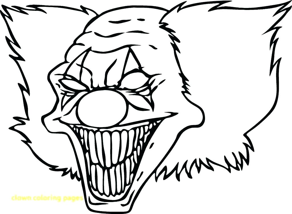 1024x751 clown coloring pages luxury the color drawing clowns drawings - Clown Drawing Pictures