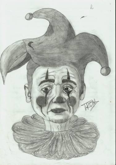 375x532 Sad Clown Drawing - Clown Drawing Pictures