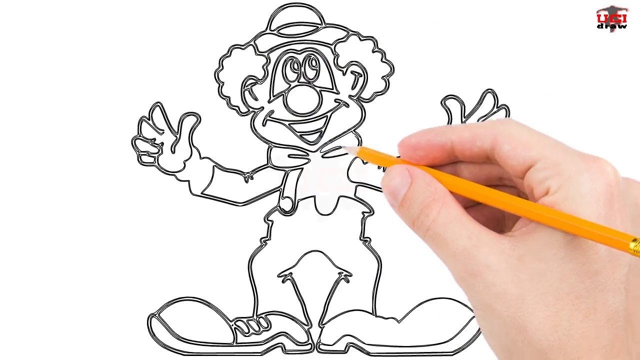 1280x720 How To Draw A Clown Step - Clown Drawing Step By Step