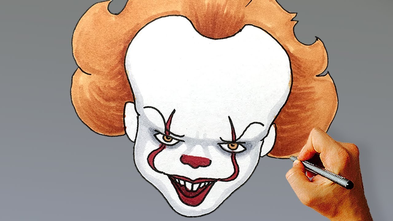 1280x720 Pennywise Drawing Lesson Learn How To Draw The Dancing Clown Easy - Clown Drawing Step By Step