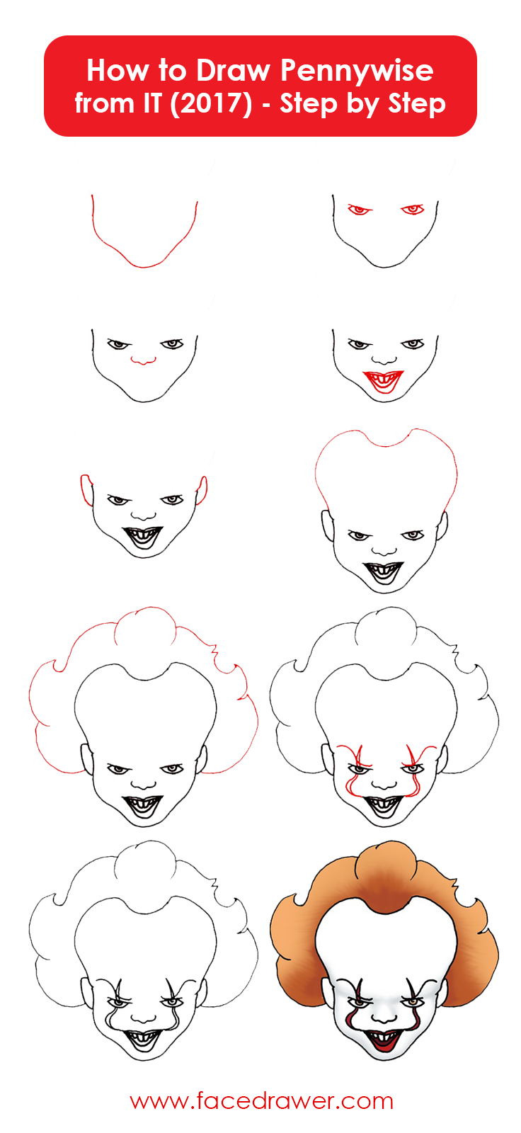 736x1600 pennywise the dancing clown is your favourite horror movie - Clown Drawing Step By Step