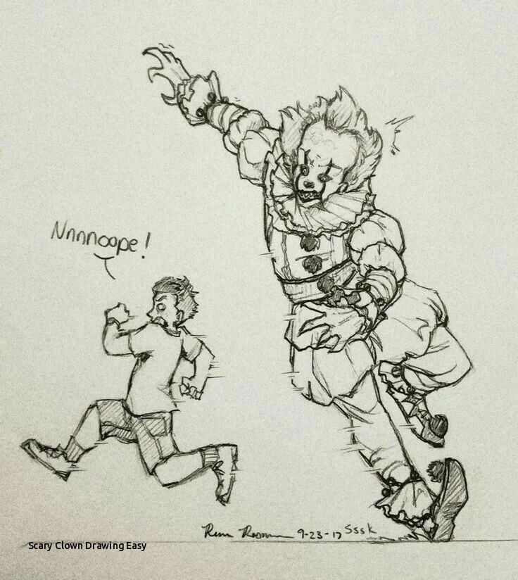 736x824 Scary Clown Drawing Easy The Best Pennywise Images - Clown Drawing Step By Step