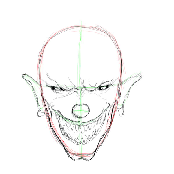 600x600 Evil Clown Drawings - Clown Drawings