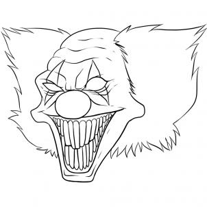 302x302 How To Draw Killer Clowns, Step - Clown Drawings