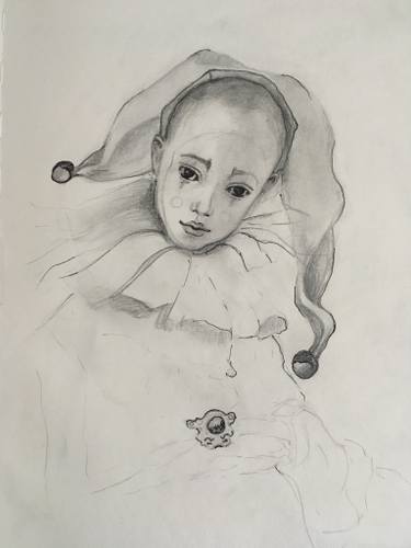 375x500 Sad Clown Drawings For Sale Saatchi Art - Clown Drawings