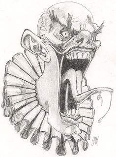 236x319 Images Of Halloween Scary Drawings - Clown Drawings