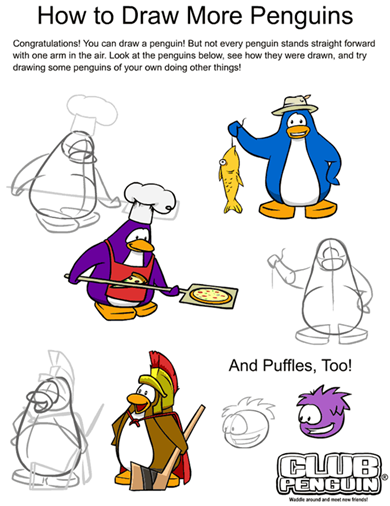 390x506 saraapril in club penguin how to draw a penguin - Club Penguin Drawing